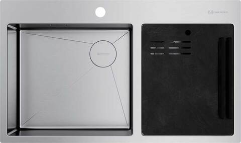 Omoikiri Akisame 86-2-IN Side нерж. сталь/нержавеющая сталь