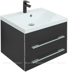 Aquanet 287644 Тумба с раковиной Верона 58 New цв.черный матовый (раковина Aquanet) (287644) фото