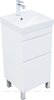 Aquanet 348174 Тумба с раковиной Слим 40 напольная 2 ящ. цв.белый сатин (348174)