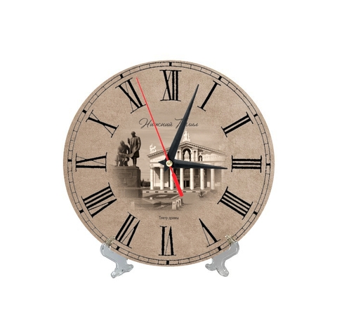 Урал Сувенир - Нижний Тагил часы №0003 Театр драмы сепия