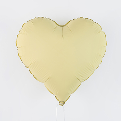 Г 18''/46 см, Сердце, Матовый, Сливочное масло, 1 шт.
