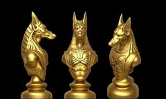 Силиконовый молд Шахматная фигура Египет № 3 Конь ( малая )