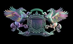 Силиконовый молд № 2623 Пегасы