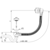 Riho MD0588CMAT Сифон для ванны латунный 700мм цвет чёрный матовый MD0588CMAT