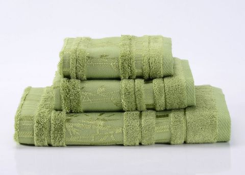 Bamboo CL-6  зеленое бамбуковое махровое  полотенце