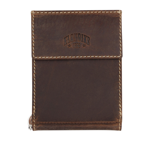 Бумажник Klondike Yukon с зажимом для денег, цвет коричневый, 12х9х1,5 см. (KD1114-03) - Wenger-Victorinox.Ru