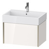 Duravit XViu Тумба подвесная 397x684x454мм, для раковины #235070, 1 ящик, цвет: белый глянцевый/champagne matt XV42350B122