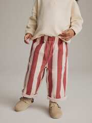 Брюки для девочки Next E31-339, Красный, Молочный