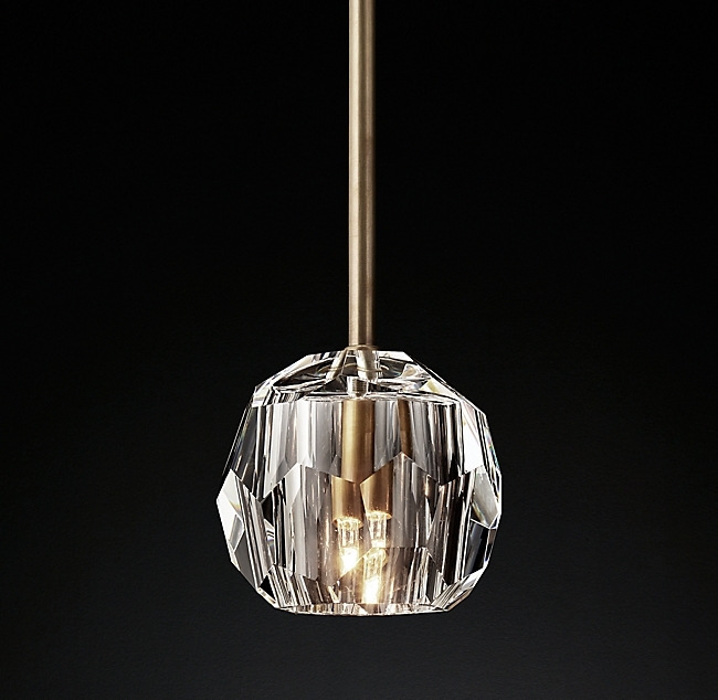 Подвесной светильник Boule De Cristal Single Rod Pendant Brass