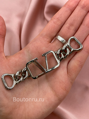 Декоративная цепочка ВЛНТ. серебристая  9,5 см