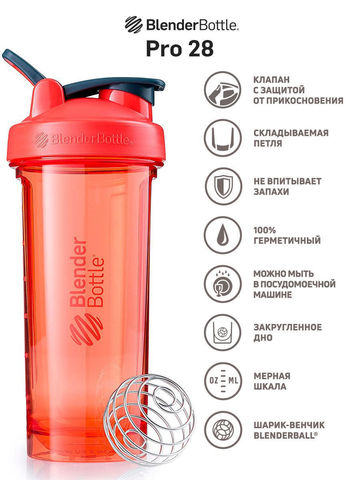 Картинка шейкер Blender Bottle Pro28 Tritan Blue - 3