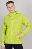Элитная беговая ветрозащитная куртка с капюшоном Nordski Pro Energy Lime Green мужская