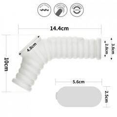 Насадка на пенис с вибрацией с рукавом для мошонки Wave Knights Ring (14,4*2,8)