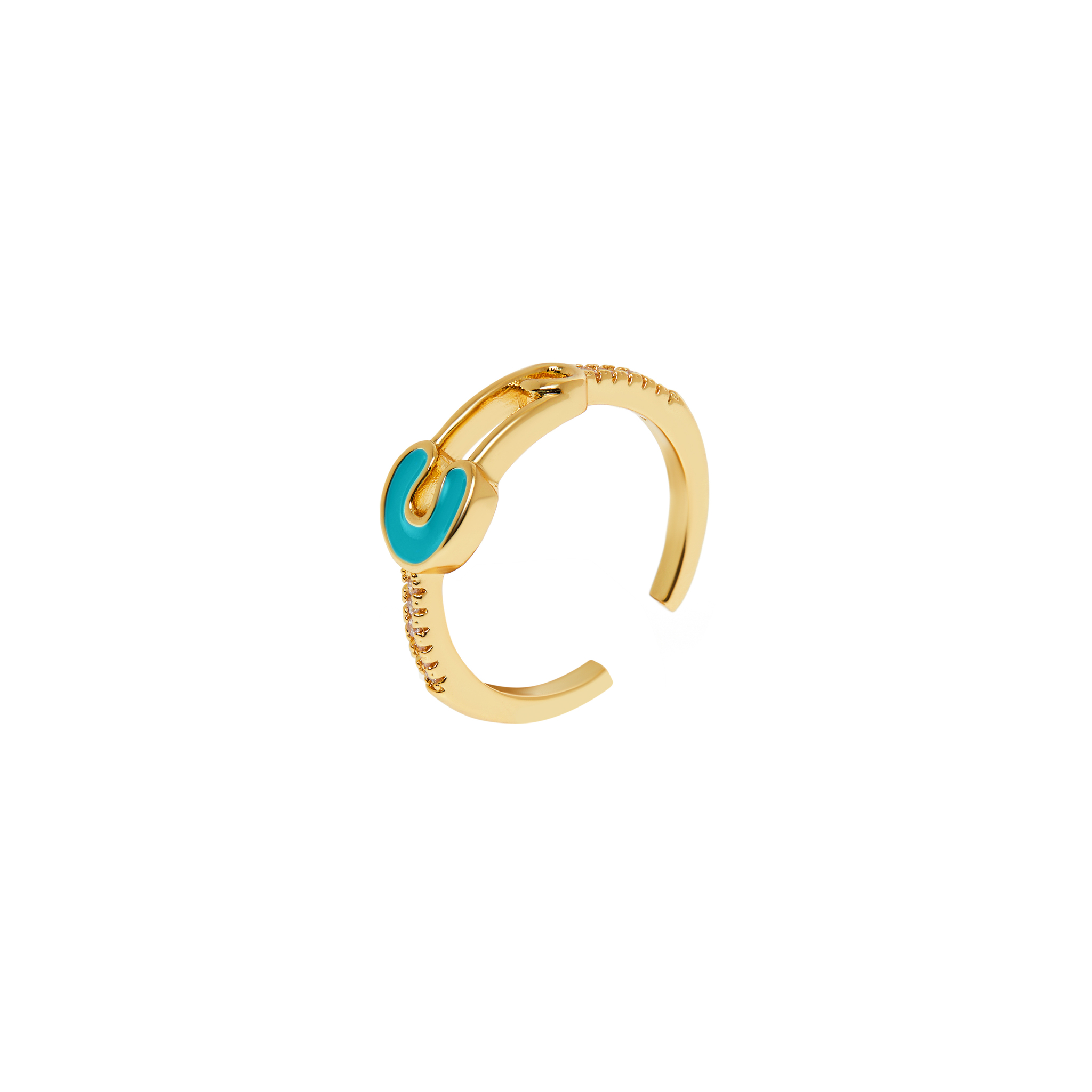 DÉJÀ VU Кольцо Lil' Pin Ring – Light Blue déjà vu кольцо bright spot ring – light blue