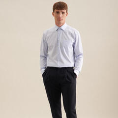 Сорочка мужская Seidensticker Regular Fit 01.193640-11 в полоску голубая
