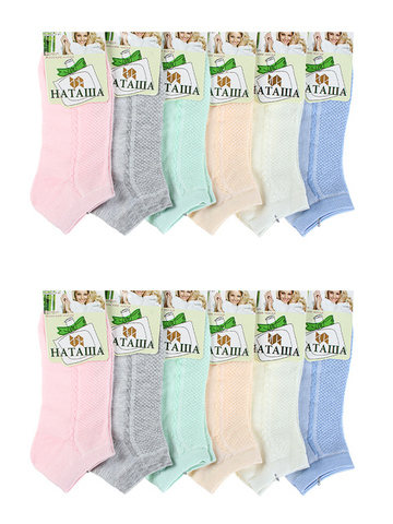 6730 Наташа носки женские 37-41 (12 шт.) цветные