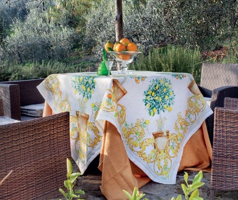 Скатерть 170x170 Tessitura Toscana Telerie Sorrento