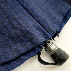 Мужской компактный зонт автомат TRUST тёмно-синий принт-9