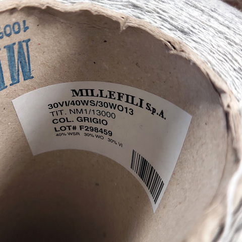 Меринос с вискозой и кашемиром (40%) MILLEFILI 1300 светло-серый меланж