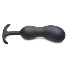 Черный массажер простаты с утяжелителями Premium Silicone Weighted Prostate Plug XL - 20,8 см. - 