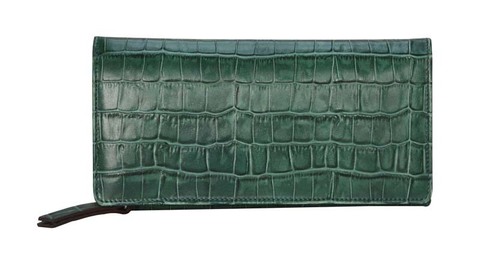 Кошелек Cross Bebe Coco, кожа наппа, зелёный/рыжий, 19,5х10,5х3 см