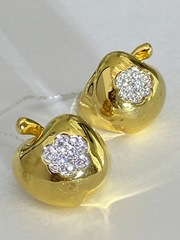 Яблоко  (серьги из серебра)