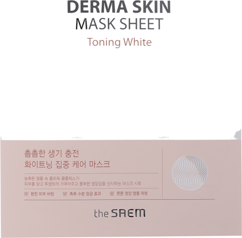 The Saem Derma S Маска на тканевой основе Derma Skin Mask Sheet - Toning White