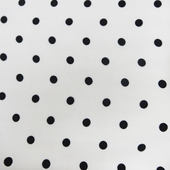 Ткань плательная Кашибо чёрный горох на белом, d 0,8 см