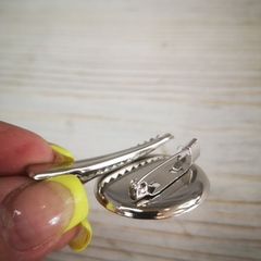 Заготовка для броши и значка металлическая, D платформы 25мм, длина заколки 40мм