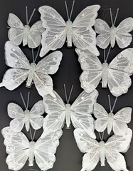 Набор бабочек на прищепке, р. 7,5/4,5 см