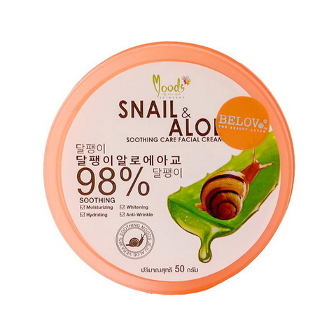 Увлажняющий крем с муцином улитки и алое MOODS Snail & Aloe. 50 гр.