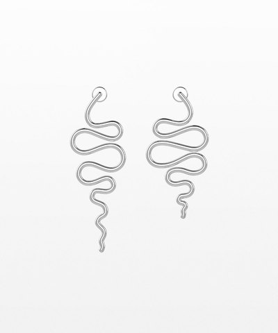 Серьги Кроули silver