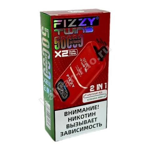 Fizzy Twins 50000 затяжек (2 в 1) - Арбузный Лед - Клубника Киви