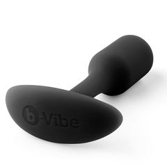 Чёрная пробка для ношения B-vibe Snug Plug 1 - 9,4 см. - 