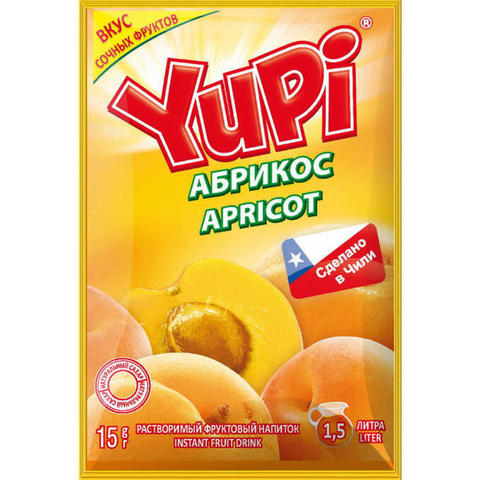 Растворимый напиток Yupi абрикос 15 г
