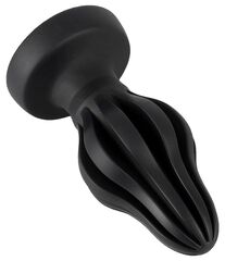 Черная анальная пробка Super Soft Butt Plug - 11,1 см. - 