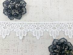 Кружево плетеное, ш. 3 см, молочный