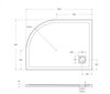 BelBagno TRAY-MR-UNO-RH-120/90-550-35-W-L-CR Поддон из искусственного мрамора в комплекте с сифоном с декоративной накладкой (хром)