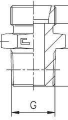 Штуцер FC DL12 BSPT 3/8" (корпус) CAST