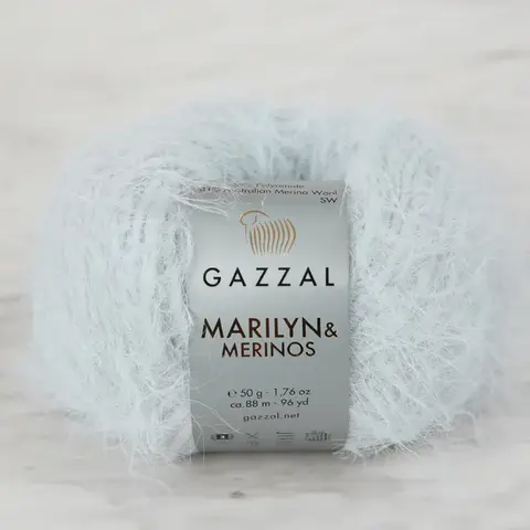 Пряжа Gazzal Marilyn & Merinos 8252 серебро