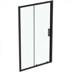 Ideal Standart K9277V3 CONNECT 2 Sliding door Сдвижная дверь в нишу 120 см (состоит из фиксированной и сдвижной частей), высота 195 см, безопасное прозрачное стекло 6 мм, антиизвестковое покрытие Ideal Clean, алюминиевый профиль Silk Black, ручки 225 фото