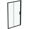 Ideal Standart K9277V3 CONNECT 2 Sliding door Сдвижная дверь в нишу 120 см (состоит из фиксированной и сдвижной частей), высота 195 см, безопасное прозрачное стекло 6 мм, антиизвестковое покрытие Ideal Clean, алюминиевый профиль Silk Black, ручки 225