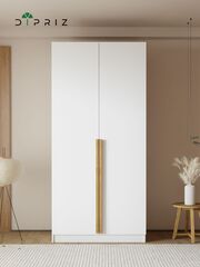 Шкаф распашной двухдверный Джамбо+, белый, 215х100х58