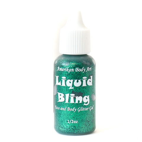 Гель-блестки-линер Liquid bling зеленые Emerald green 15 ml