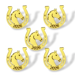 Топпер Бирка "Подкова 2026" 4см ТБ6243 5шт акрил