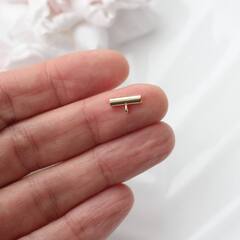 Трубочка с петелькой, спейсер, 10*3 мм, позолота, П613