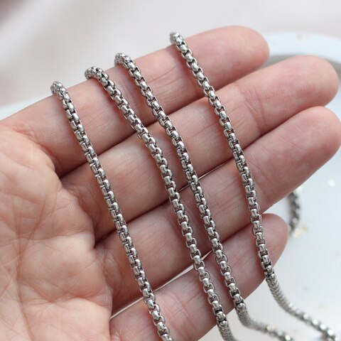 Цепочка 2,5 мм, родий, 20 см. А095-1 (20см)