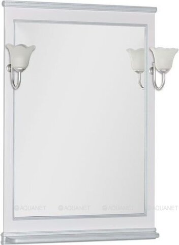 Aquanet 180144 Компл.2 - Зеркало Валенса 80 цв.белый краколет/серебро (180144)