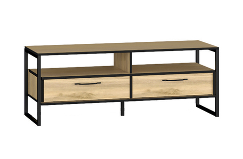 Тумба ТВ Ивару ВИРТОН-11, Дуб Крафт Золотой / Черный
