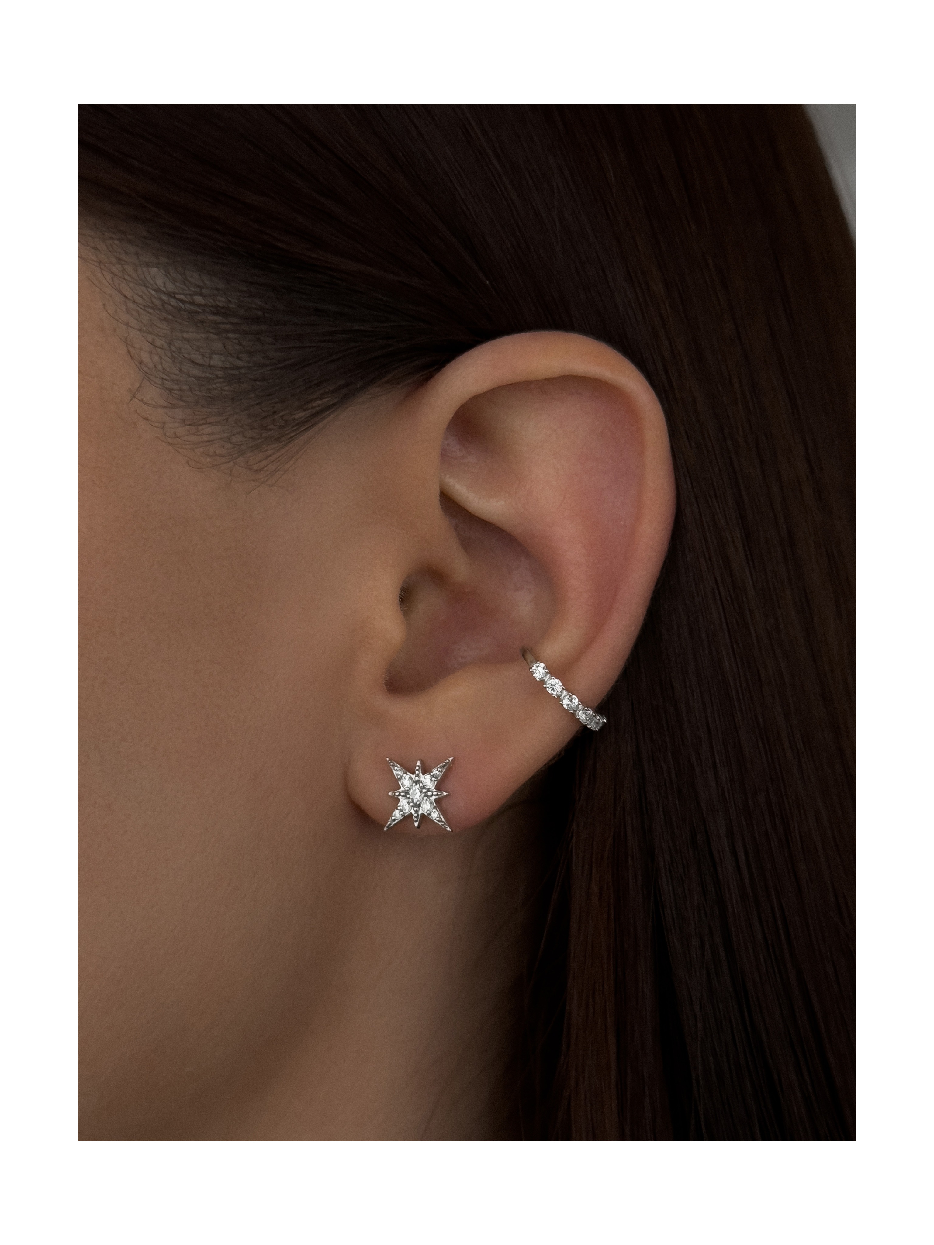 Серьги-гвоздики Полярная звезда малые